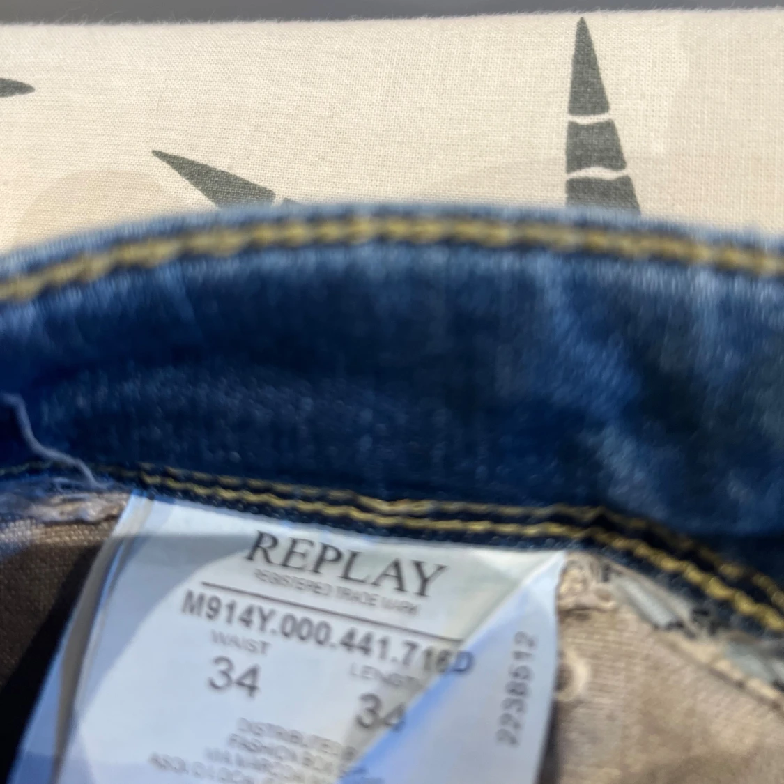 Blå Replay jeans, W34 L34 - 2