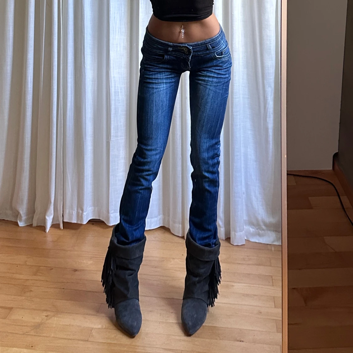 Lågmidjade skinny jeans