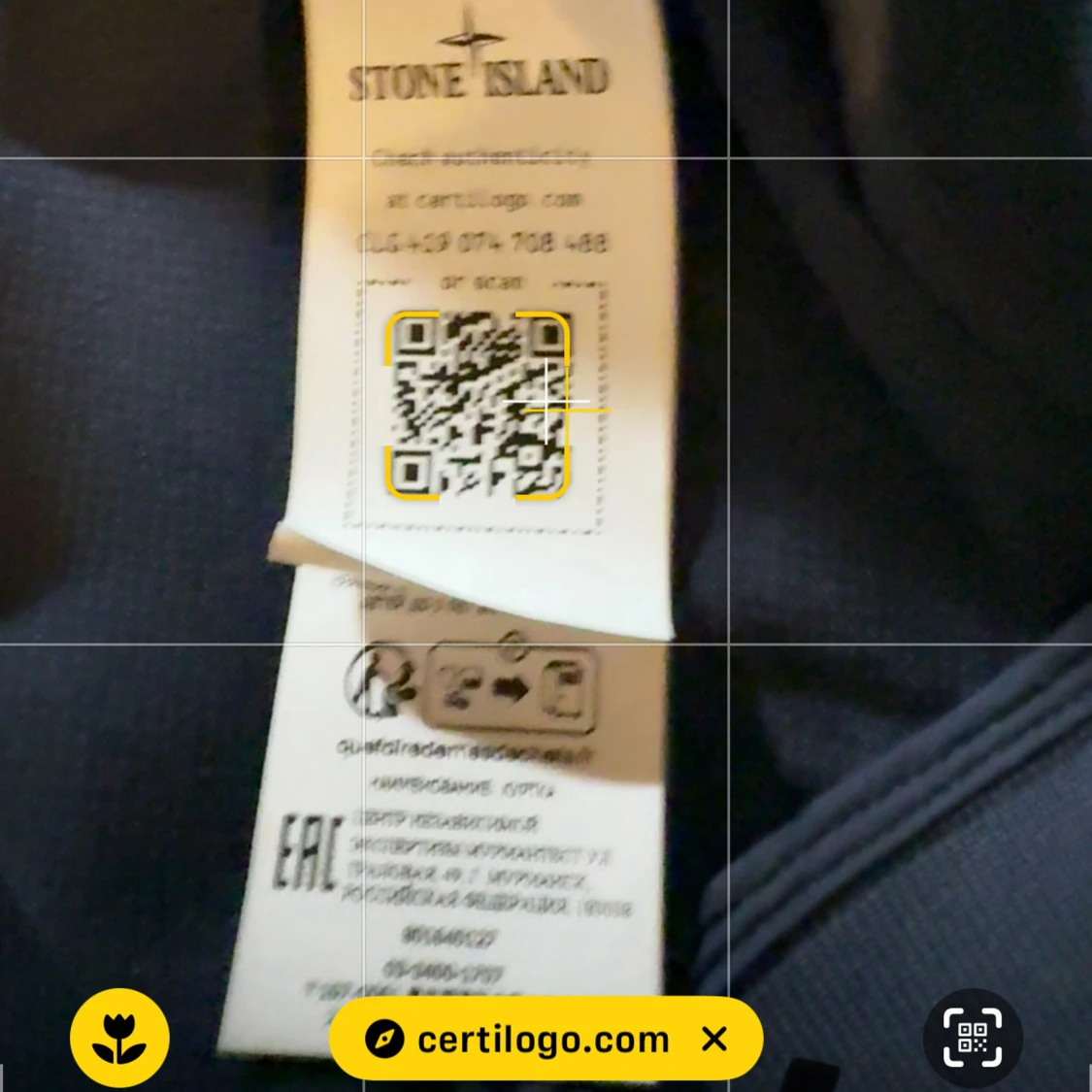 Marinblå vindjacka från Stone Island - 3