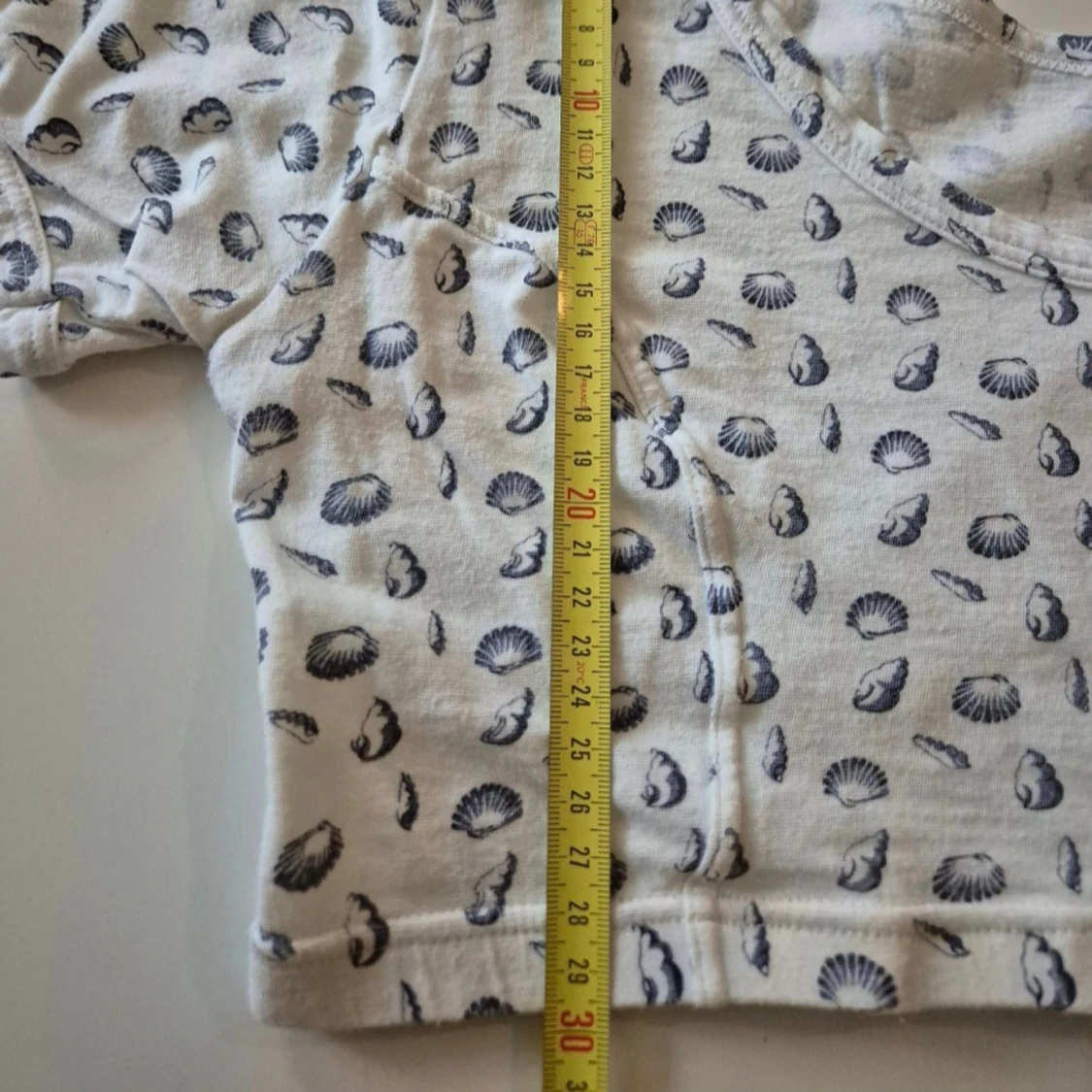 Vit och blå croppad top * stl M - 3