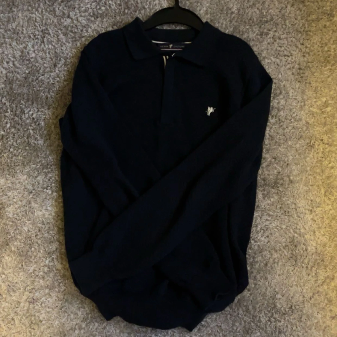 Marinblå pikétröja från Denim Culture - 1