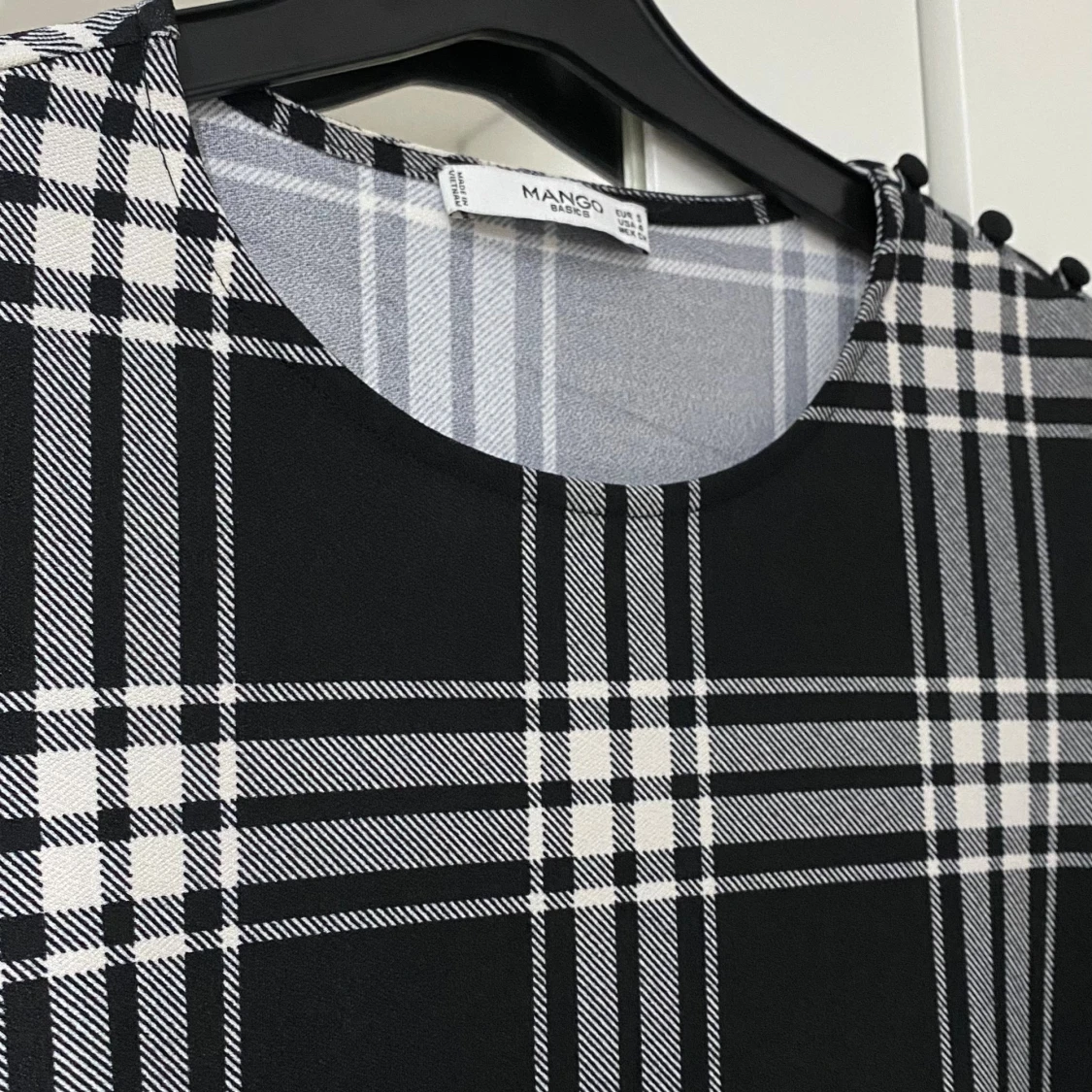 Svartvit rutig klänning från Mango - 3