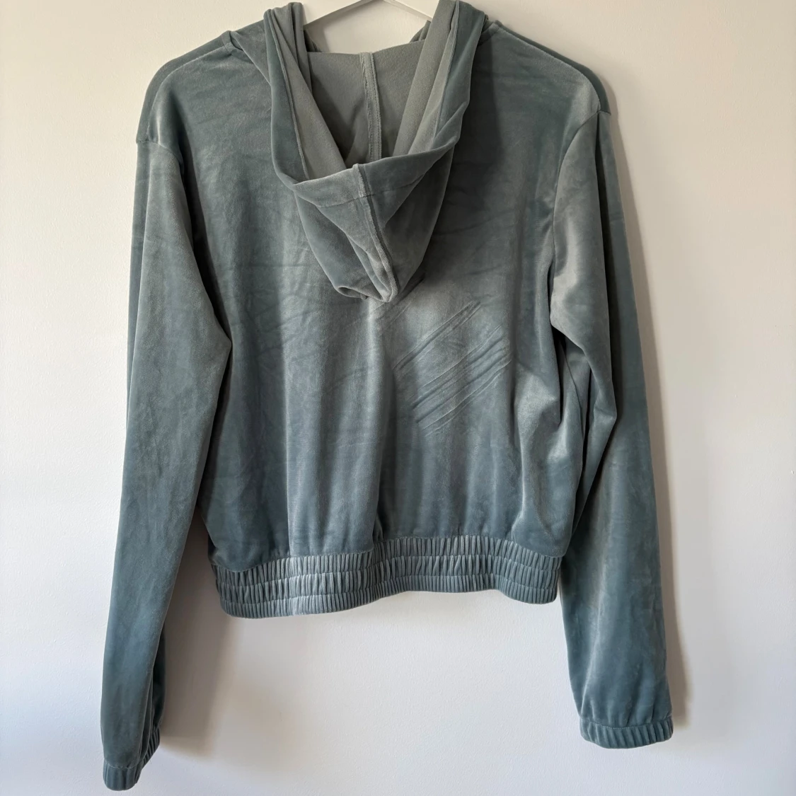  velour hoodie med dragkedja & byxor  - 2