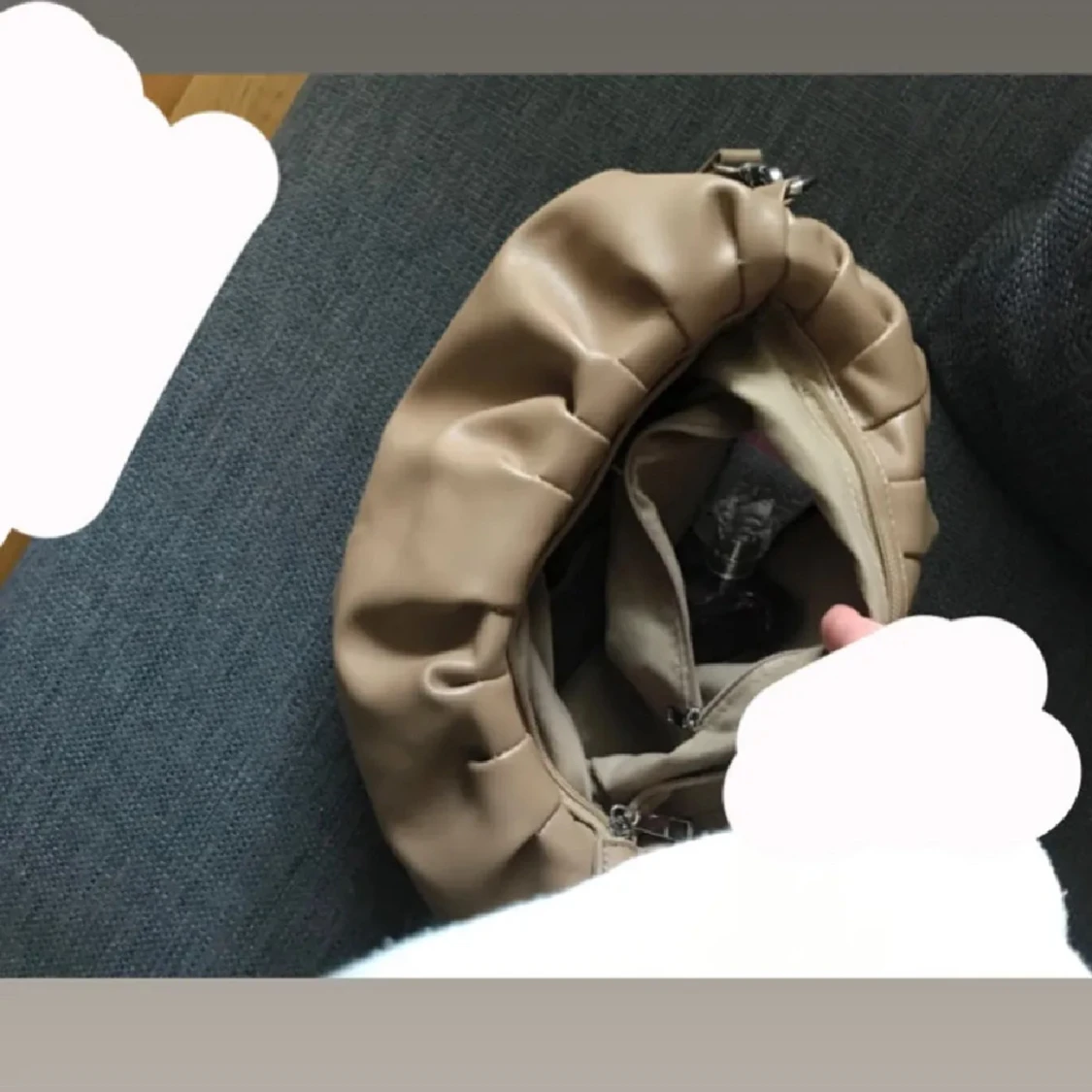 Beige axelväska - 4