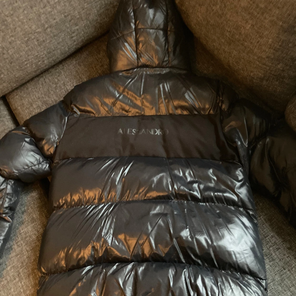 Svart pufferjacka Alessandro Milano - 1