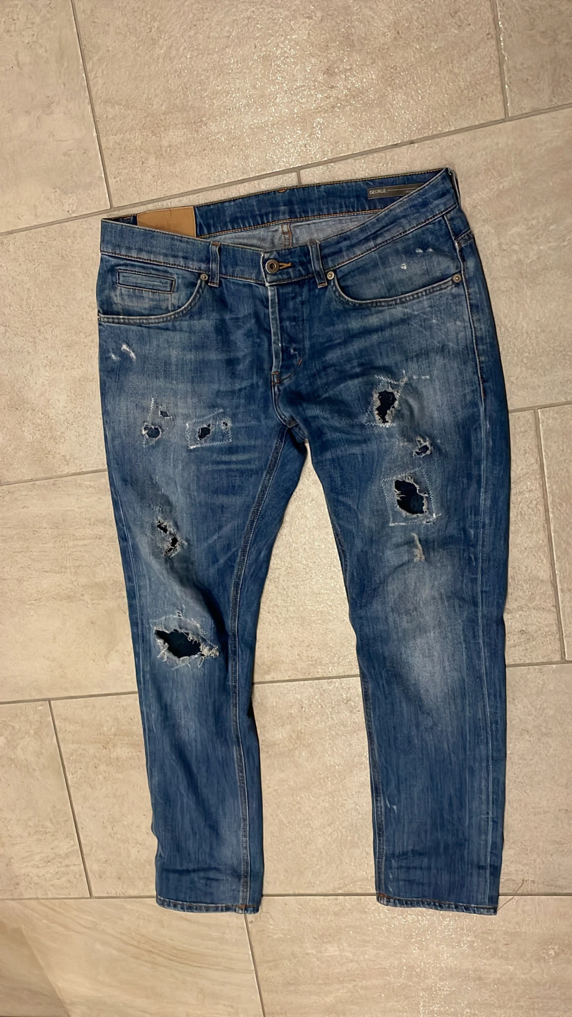 Blå jeans från dondup, stl 34 - 1