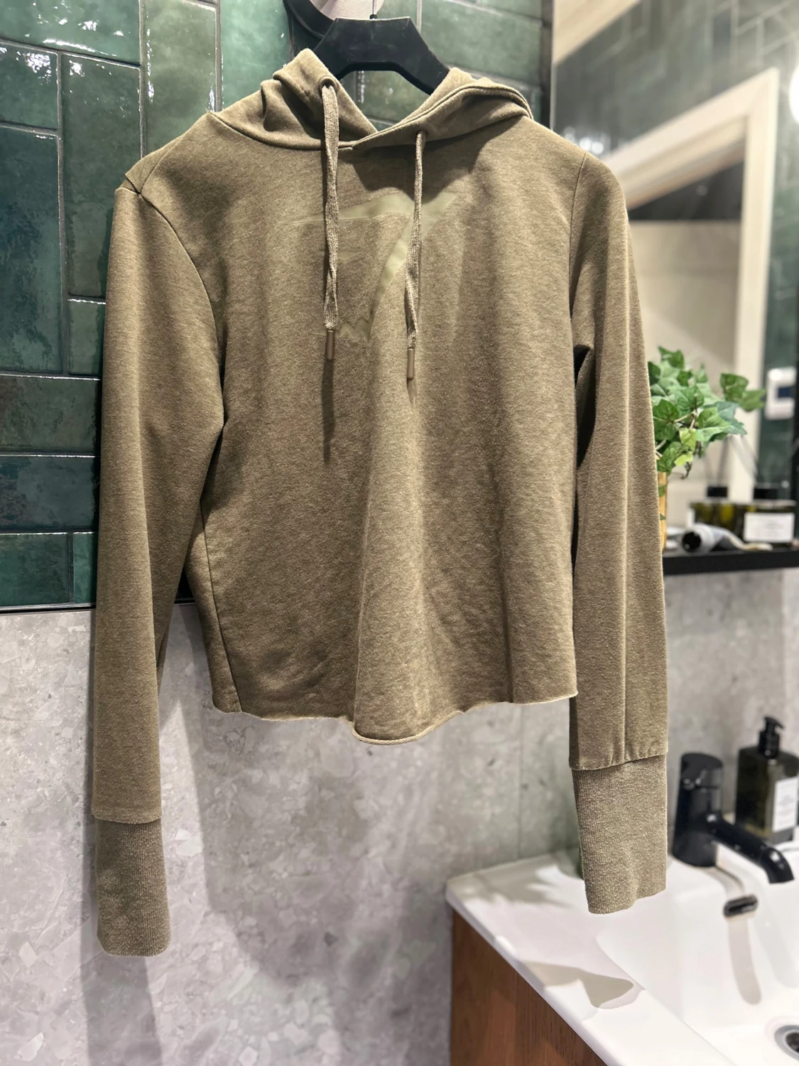 Gymshark cropped hoodie beige – stl XS