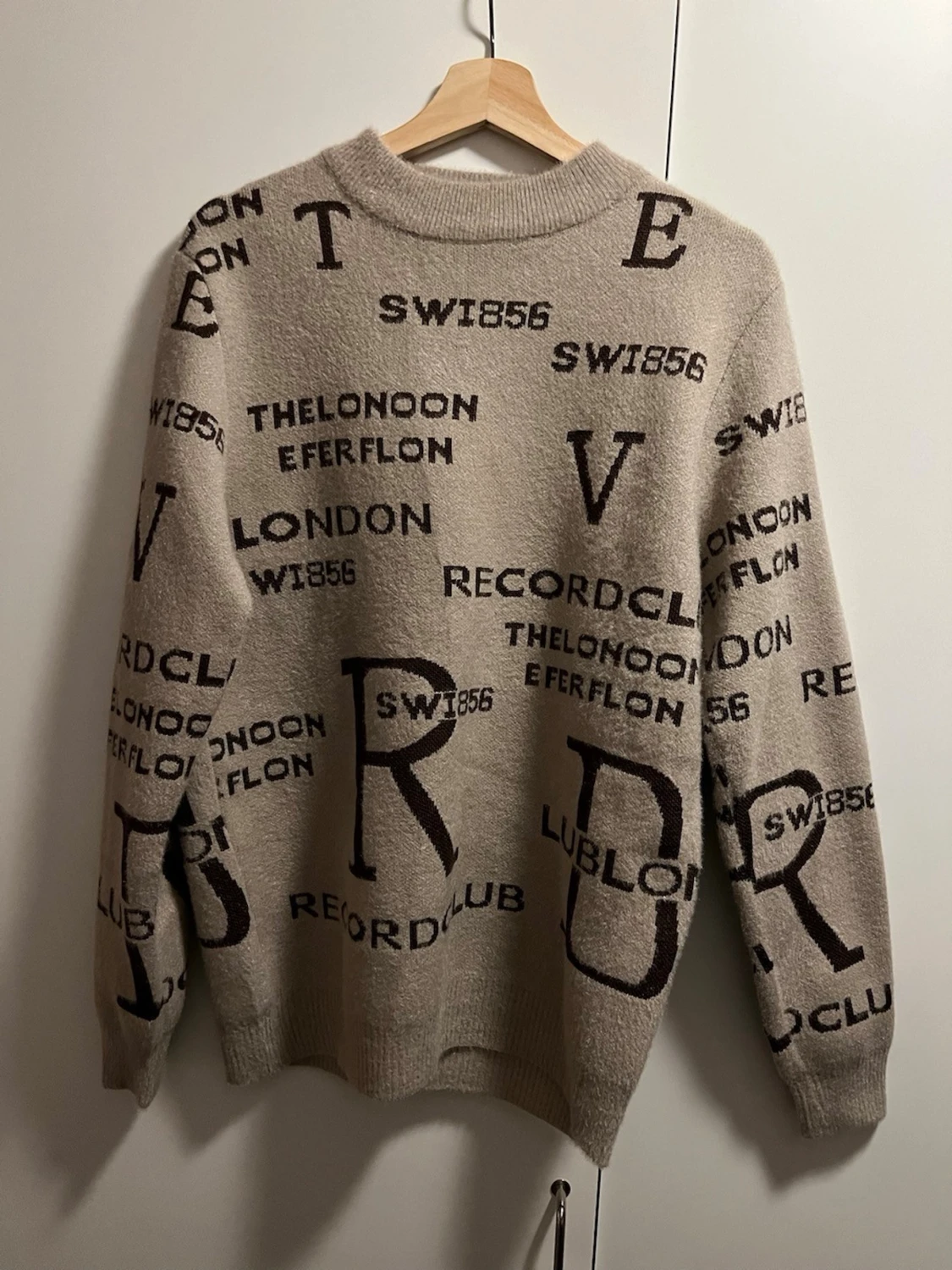 Oversize beige tröja - 1