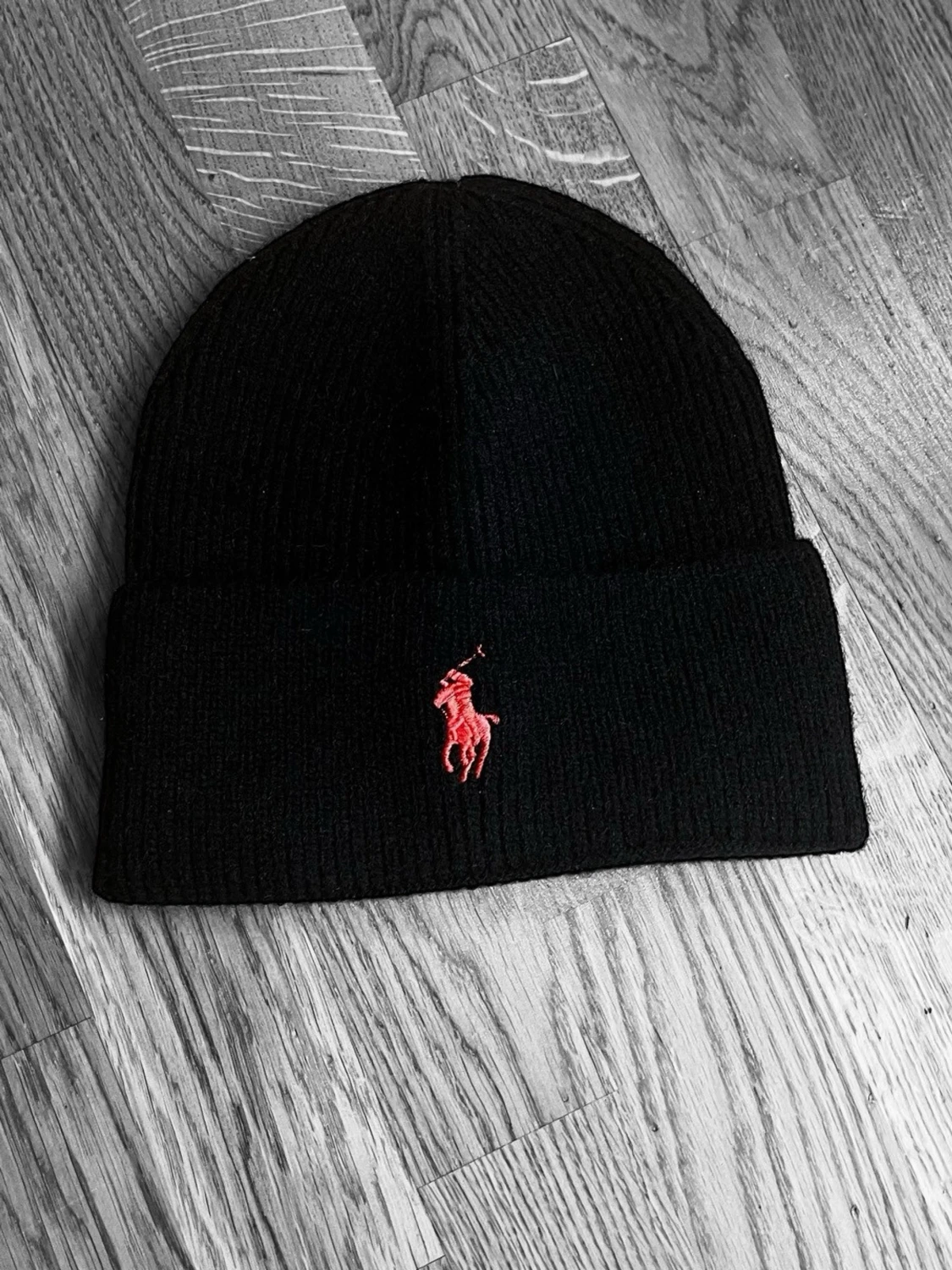 Svart stickad mössa från Polo Ralph Lauren