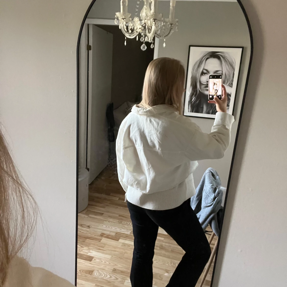 Vit croppad jeansjacka! - 3