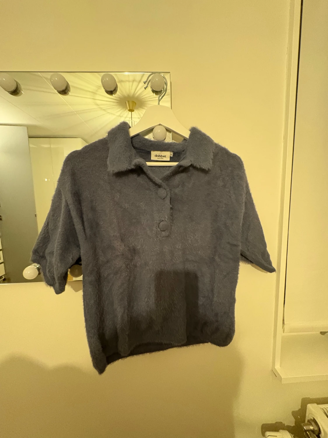 Blå fluffig kofta från Dobber - 1