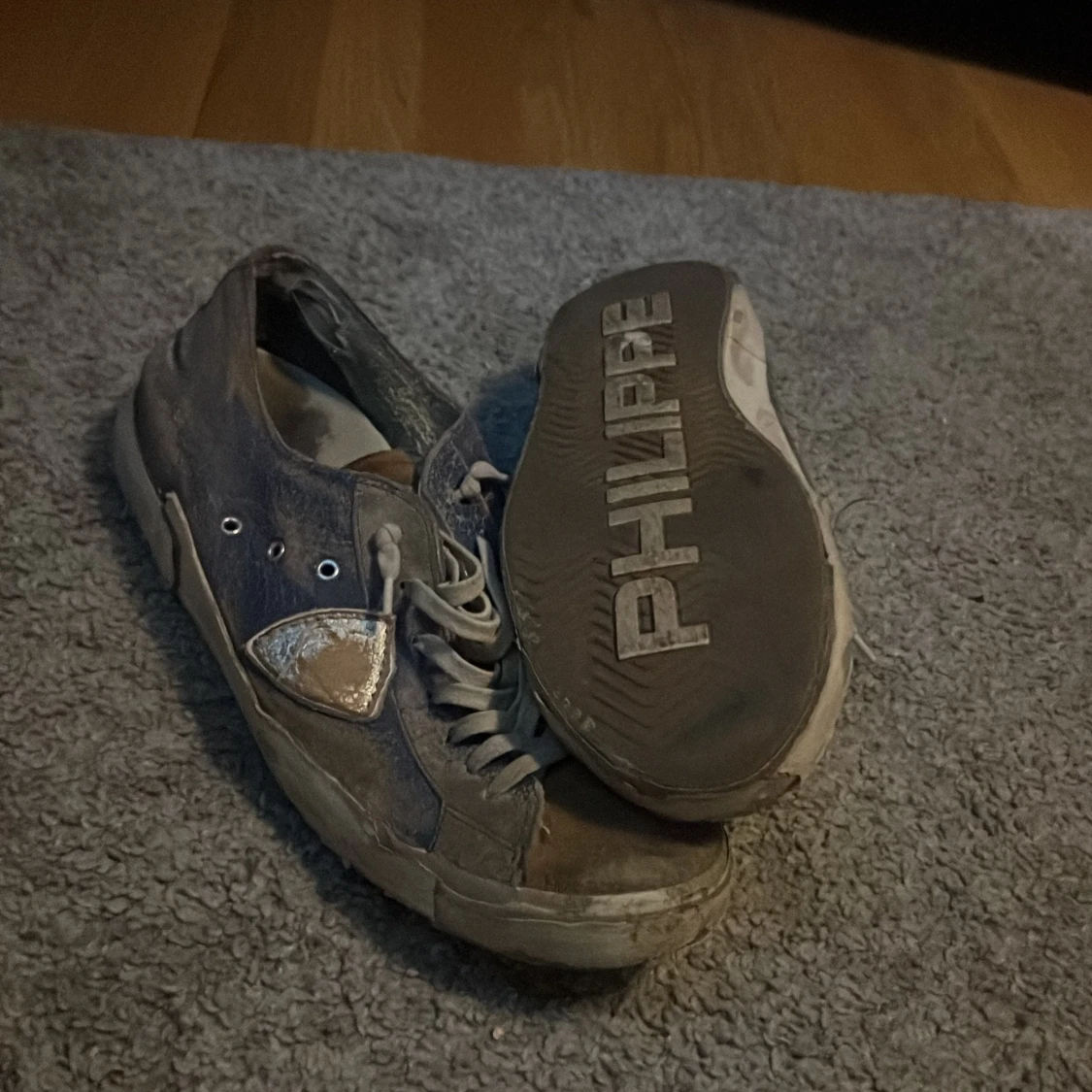 Philippe Model grå sneakers i mocka - 4