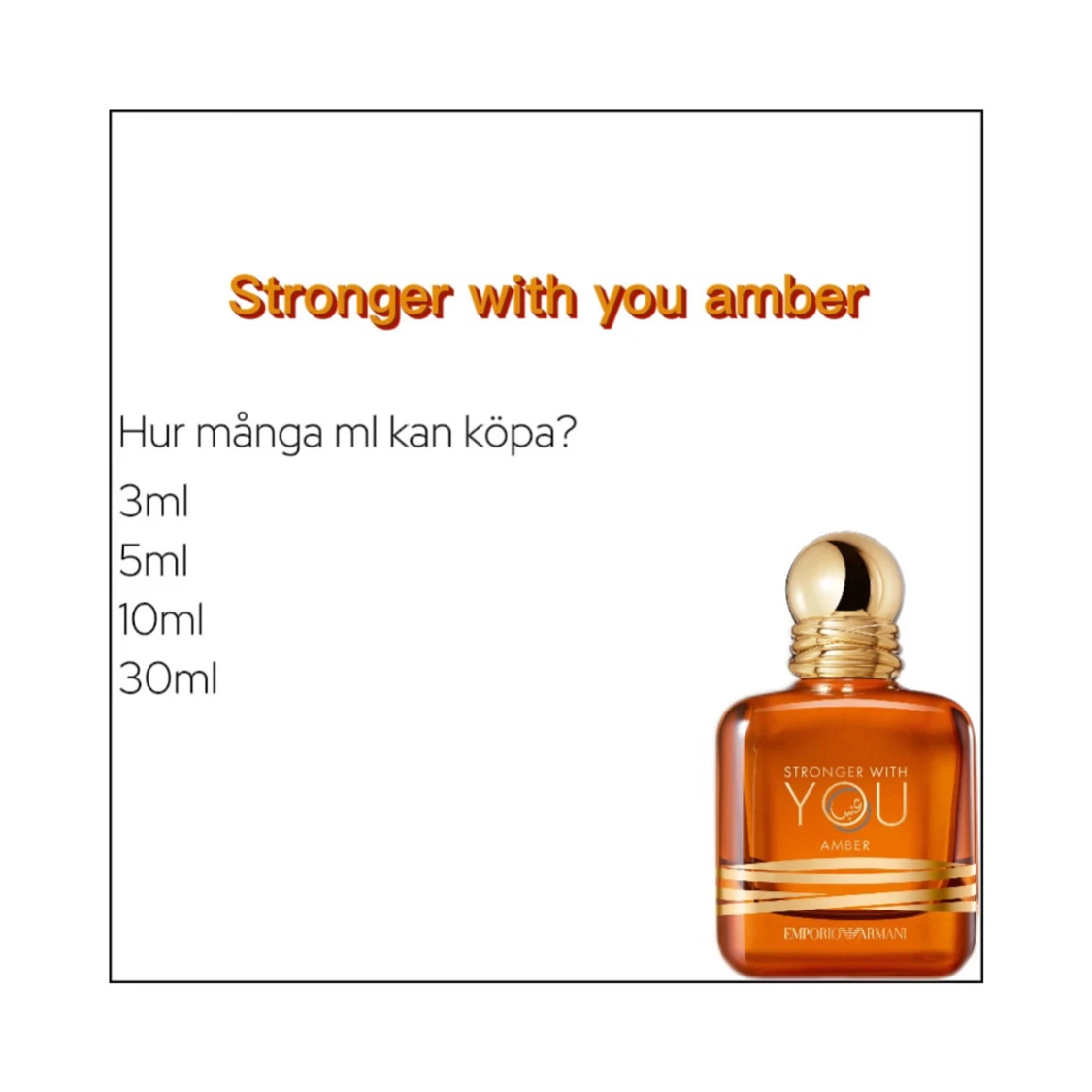 Intresse, försäljning av stronger with you amber! 3, 5, 10, 30ml. - 1