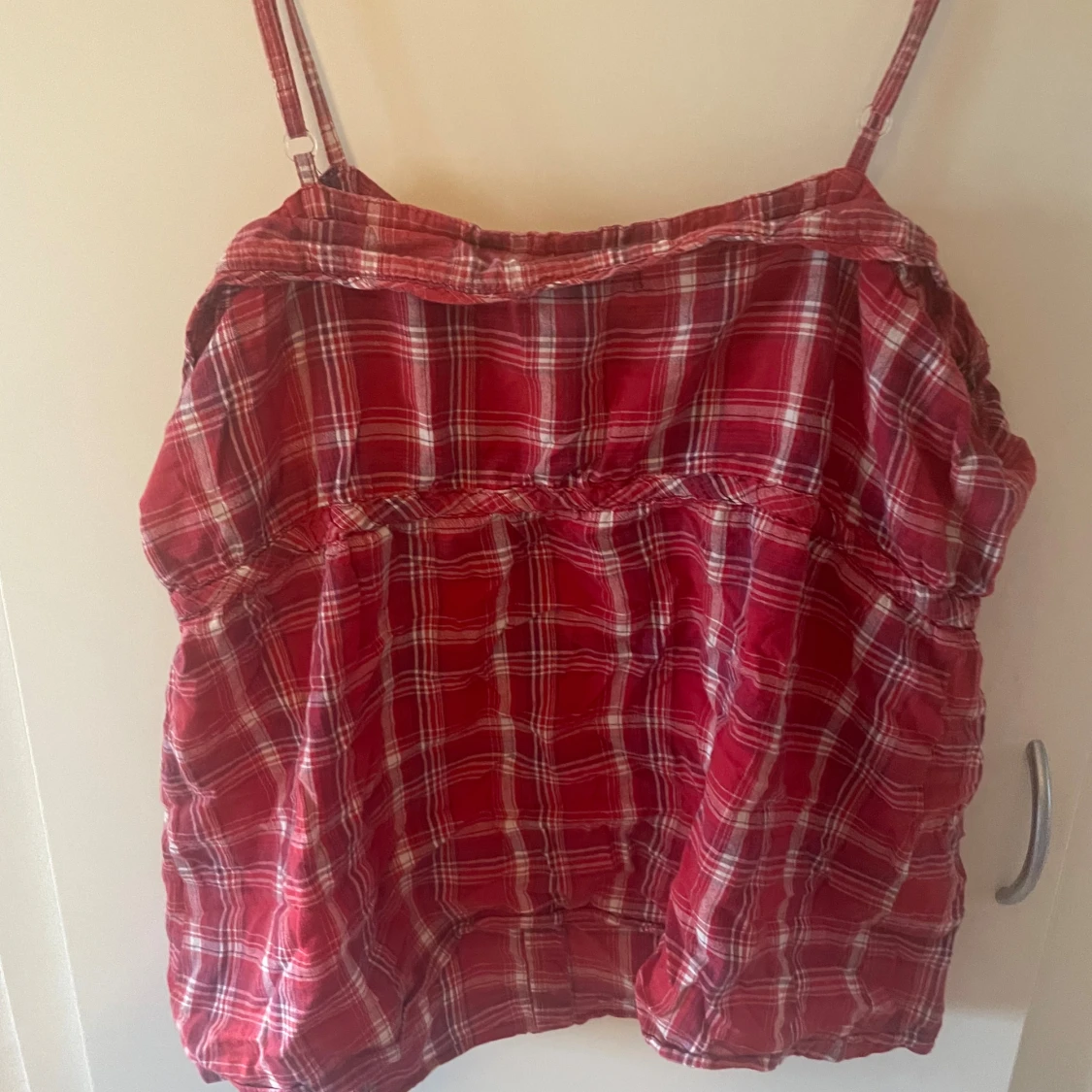 Rutig röd linnetopp från Dce - 1