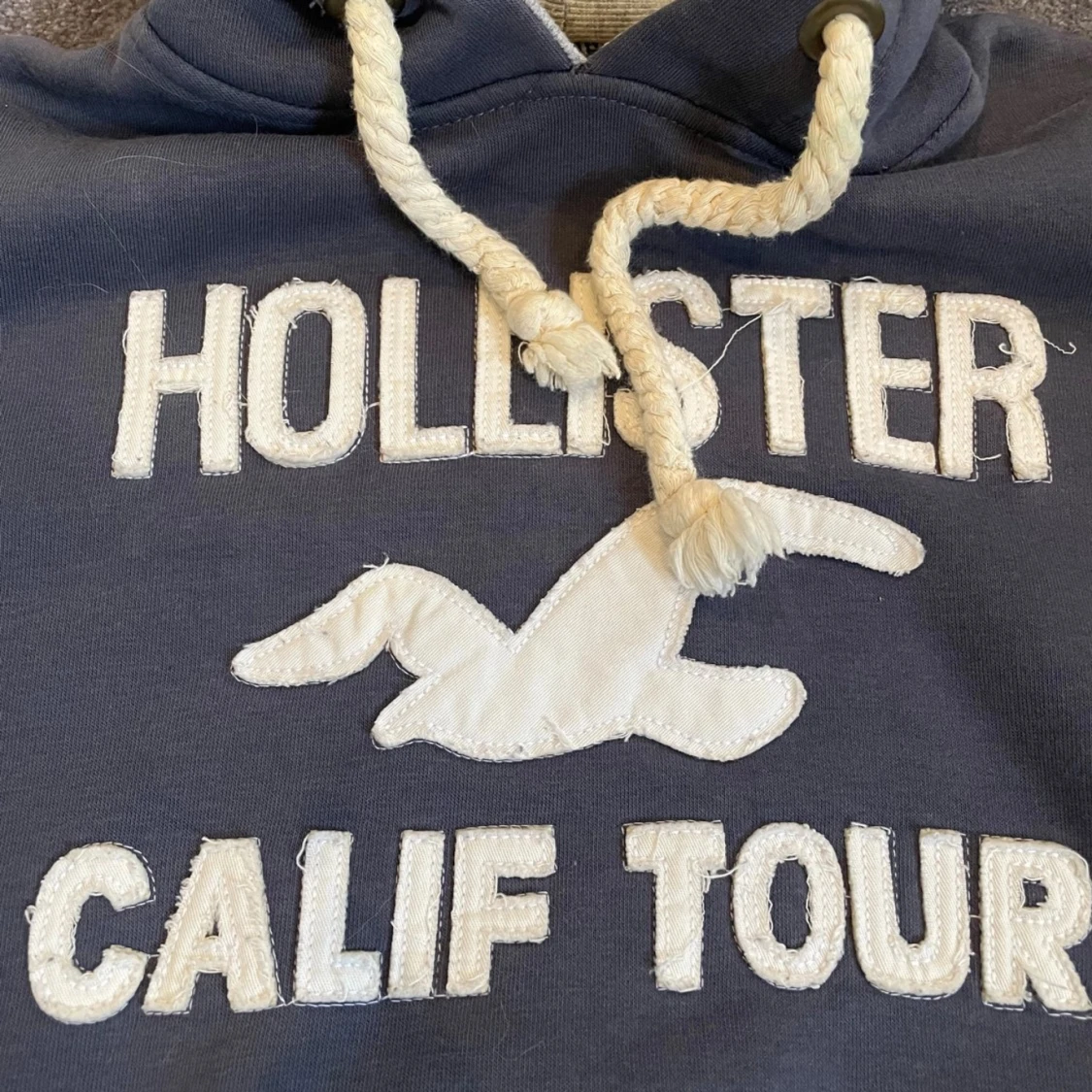 Mörkblå Hollister hoodie  - 3