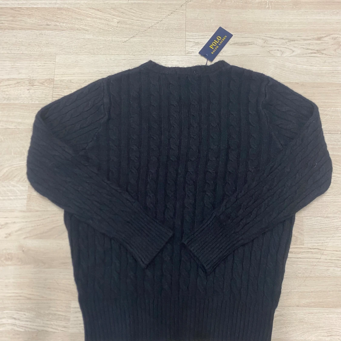 Svart kabelstickad tröja Polo Ralph Lauren - 1