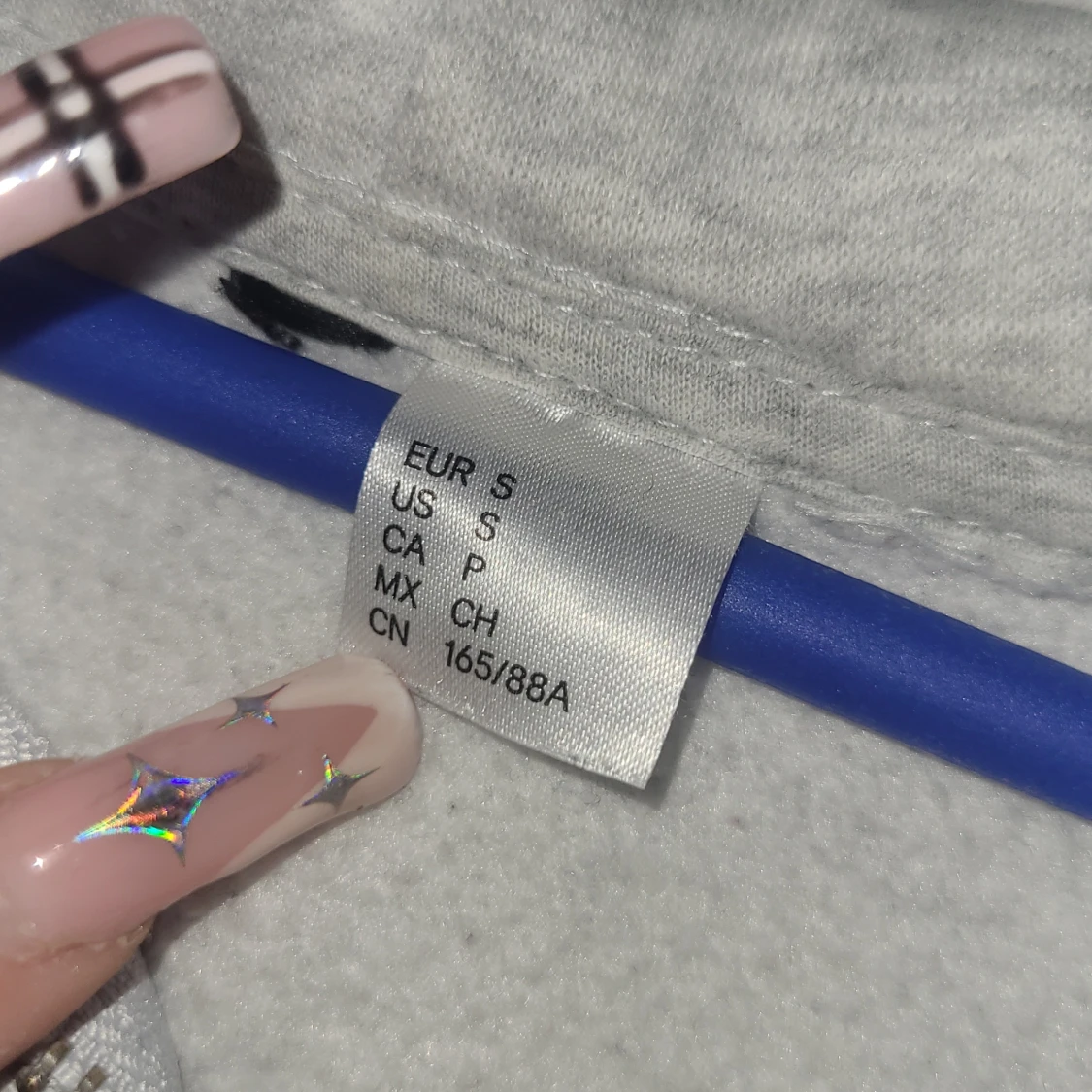 Grå Harvard hoodie med dragkedja S - 2