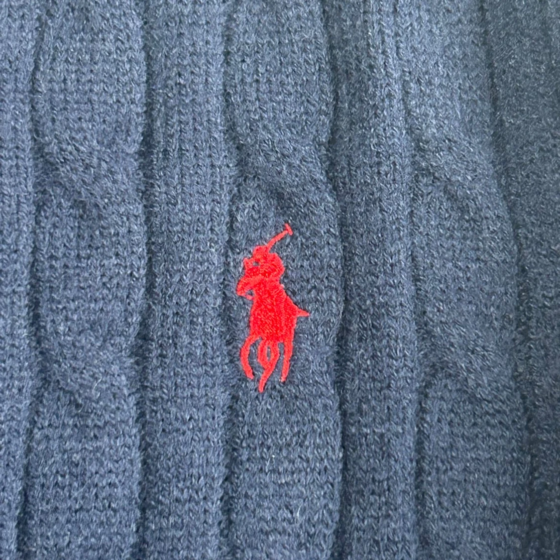 Mörkblå kabelstickad tröja Polo Ralph Lauren - 2