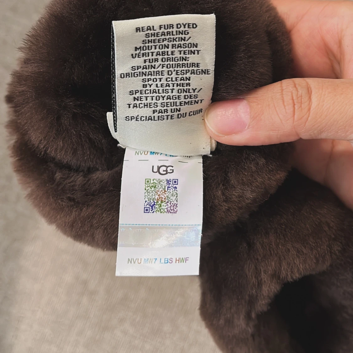 Bruna pälsfodrade UGG-vantar - 3