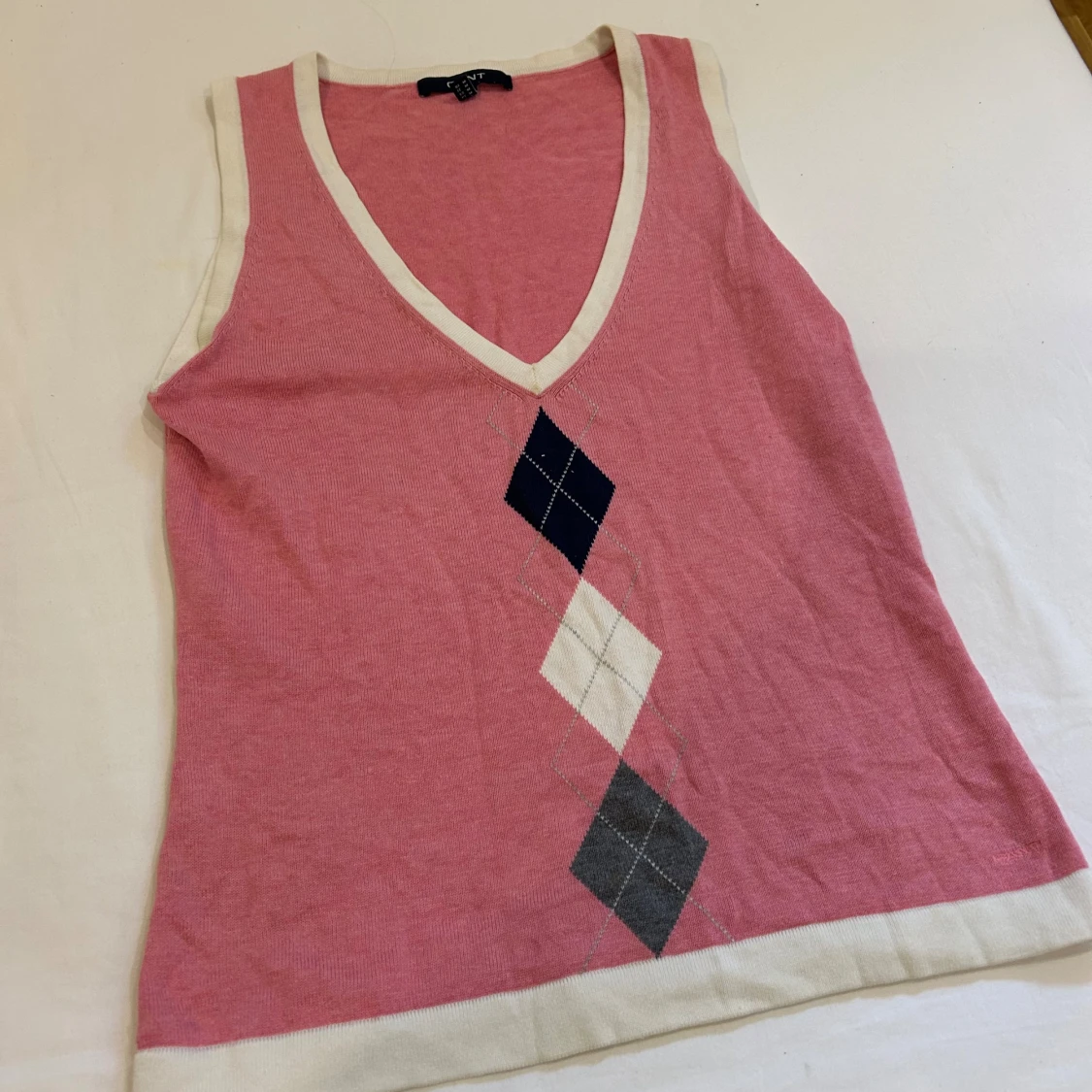 Rosa argyle väst från GANT - 2