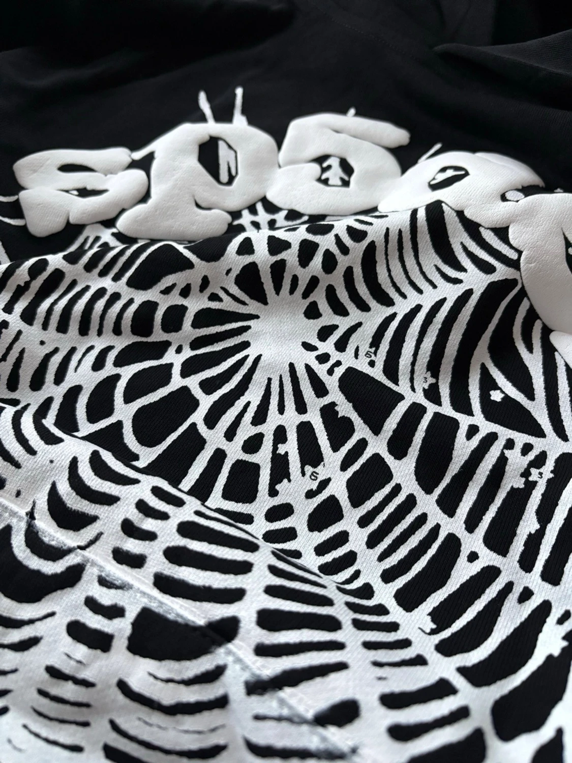 Svart Sp5der Hoodie - 3