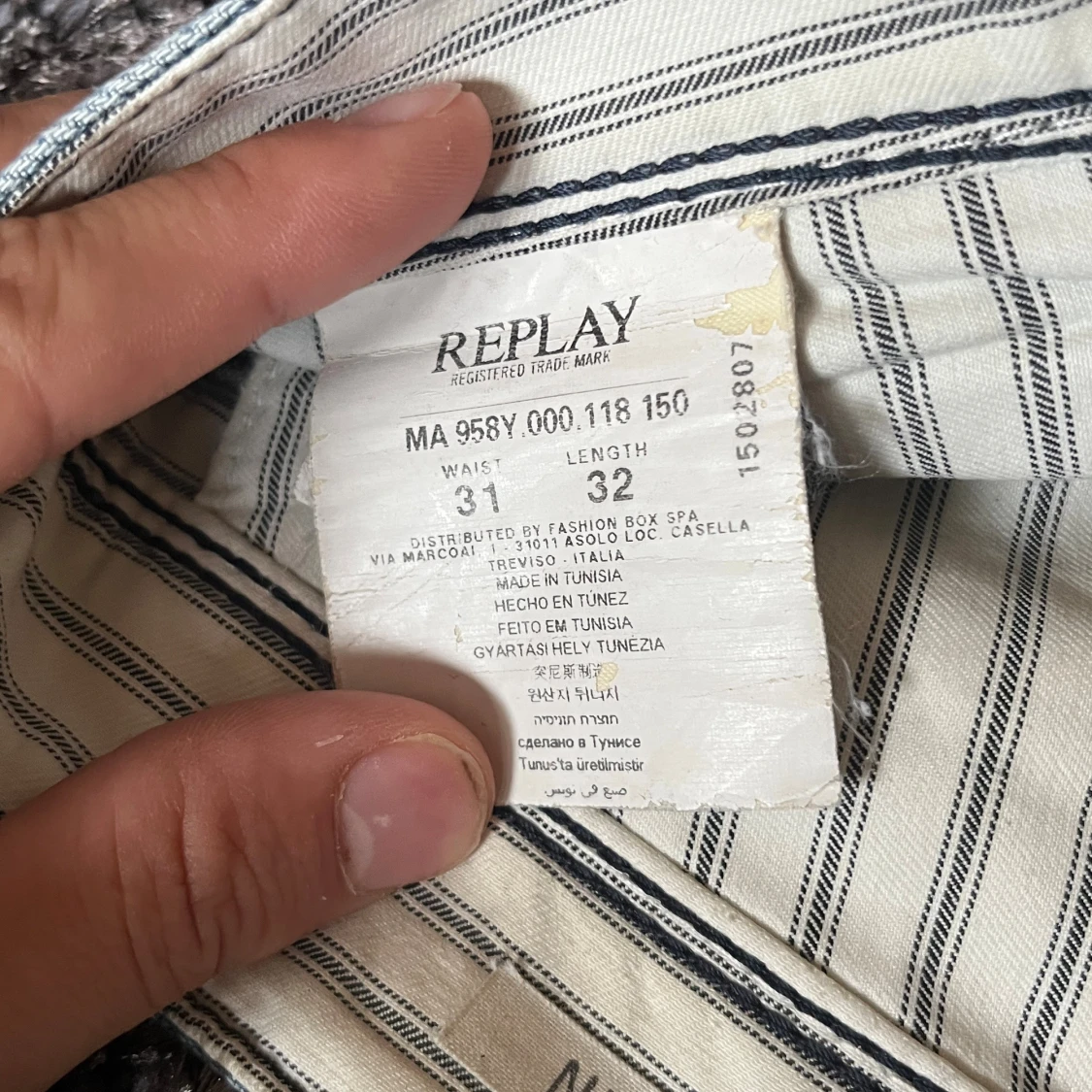 Blå Replay jeans straight fit - 4