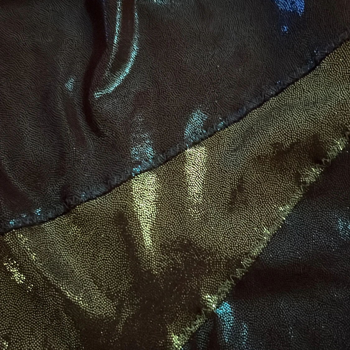 Blå, turkos glittrig gymnastikdräkt  - 3