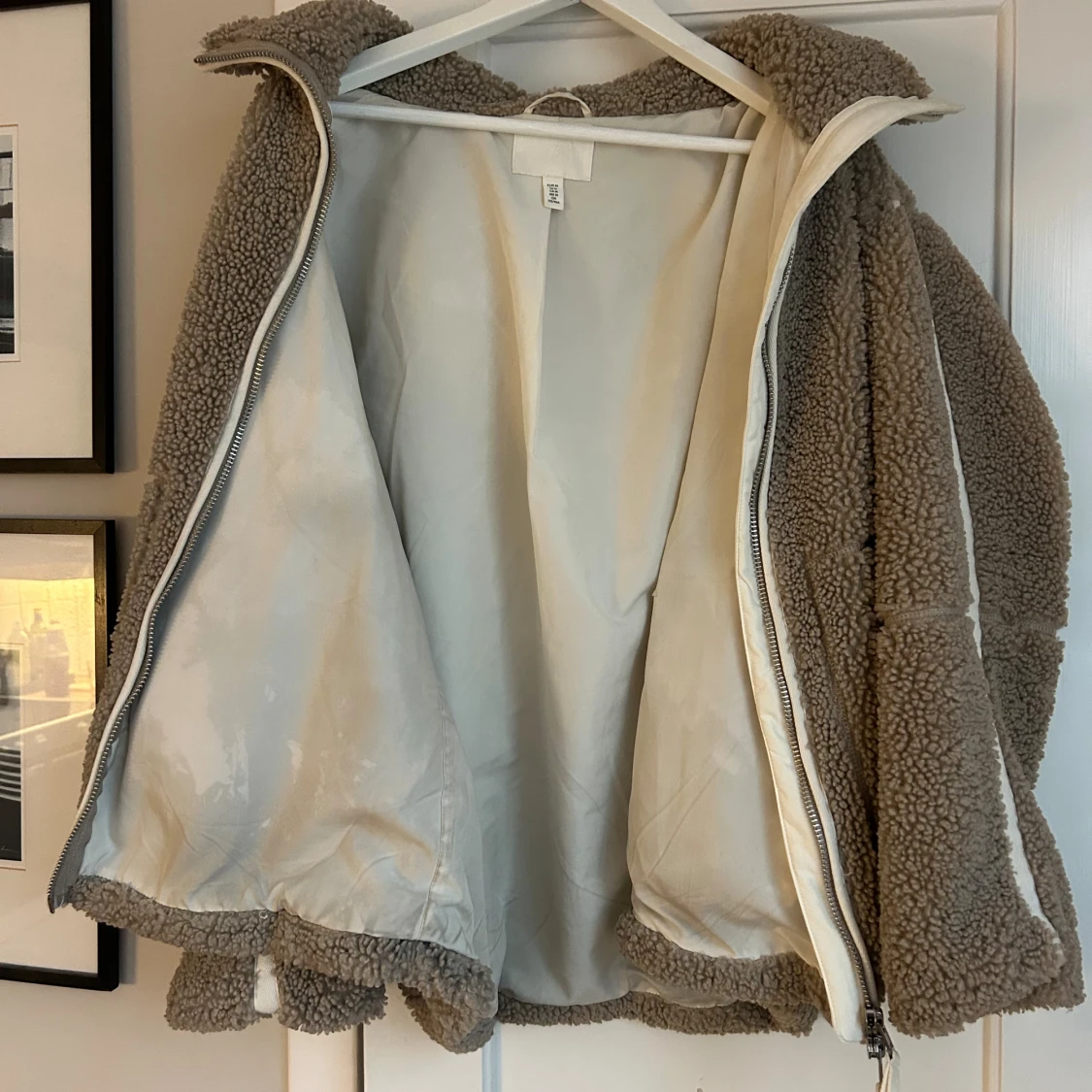 Beige teddyjacka - 3