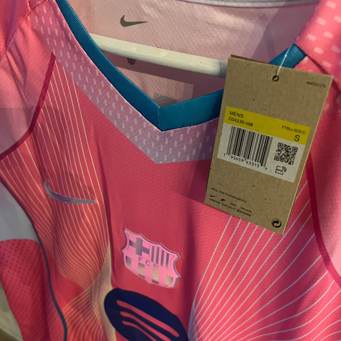 Barça Lamine Yamal rosa matchtröja Nike S - 2