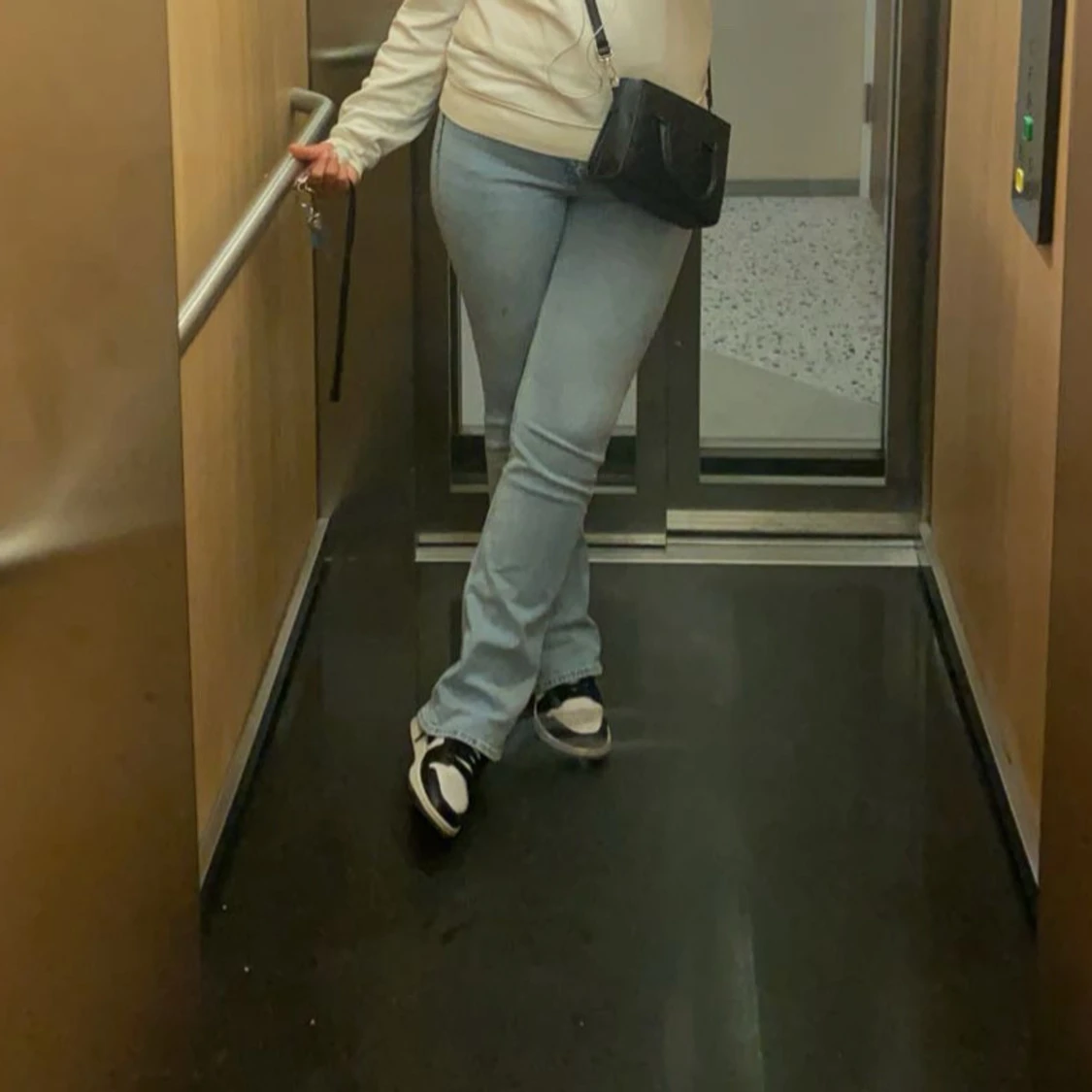 Ljusblå bootcut jeans