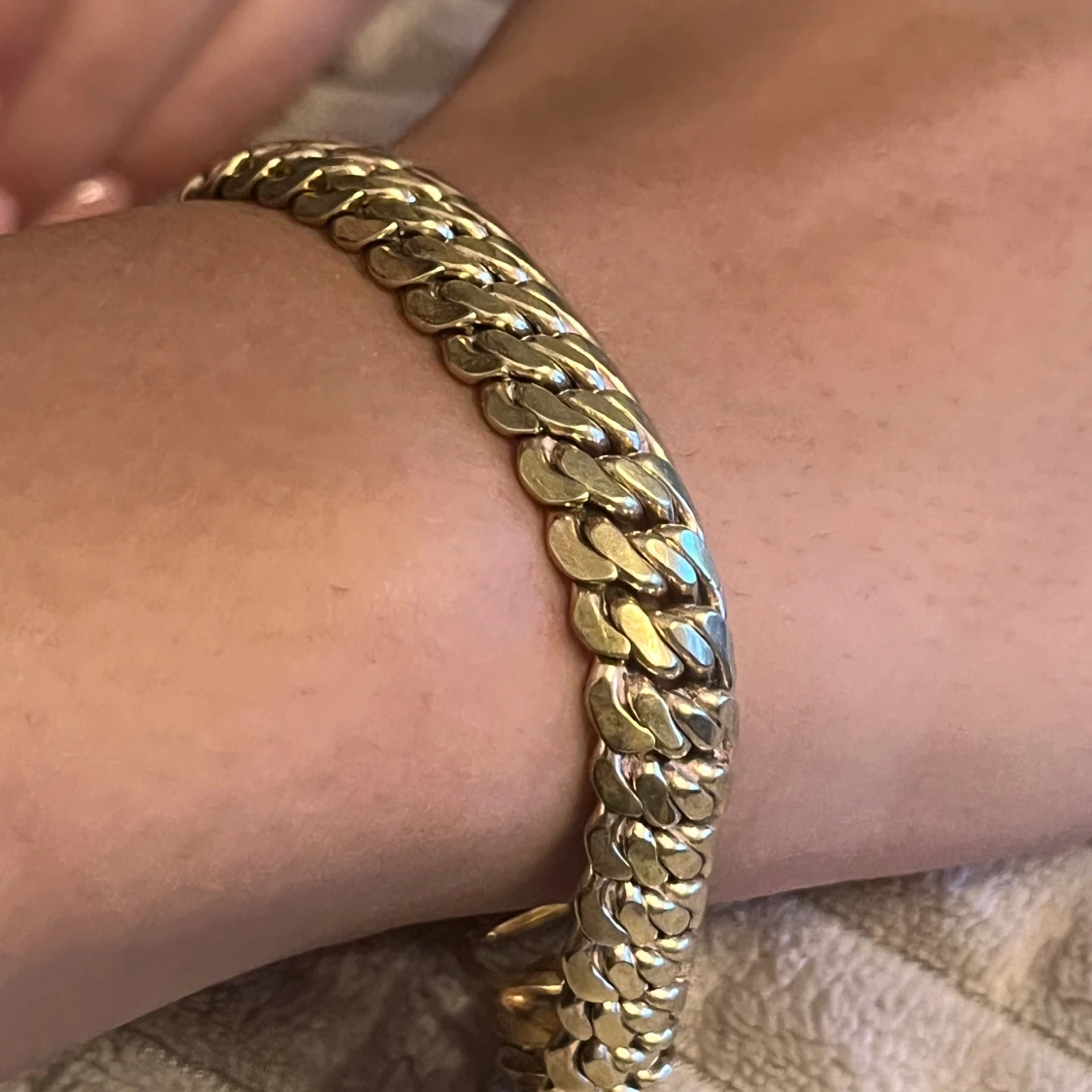 Chunky kedjehalsband och armband guldplaterad  - 3