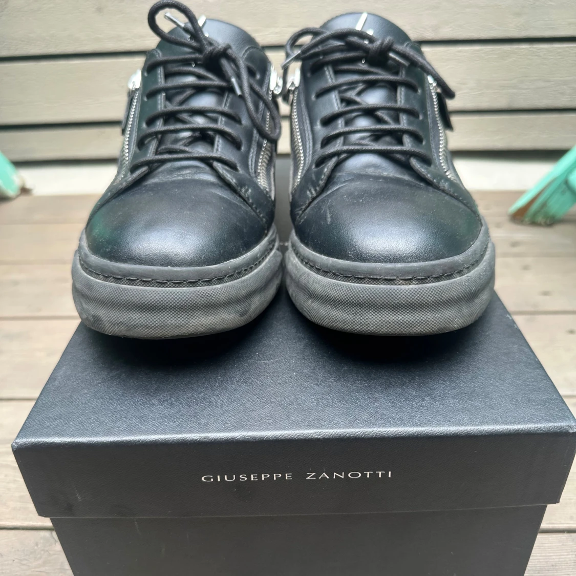 (Äkta) Vit/Svarta Giuseppe Zanotti Skor - 3