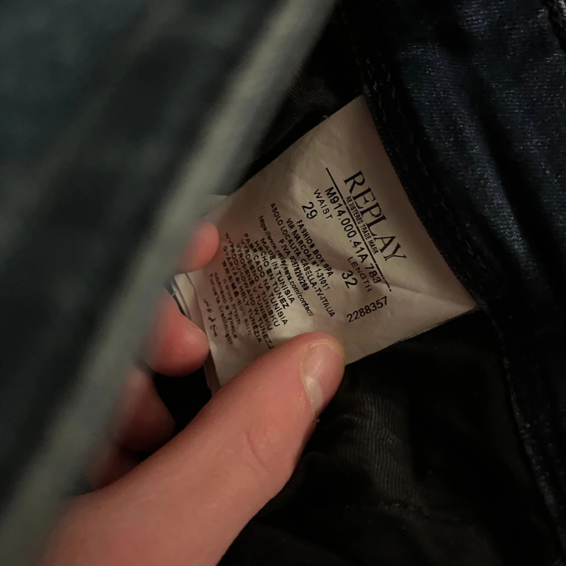 Replay Anbass mörkblå jeans - 4