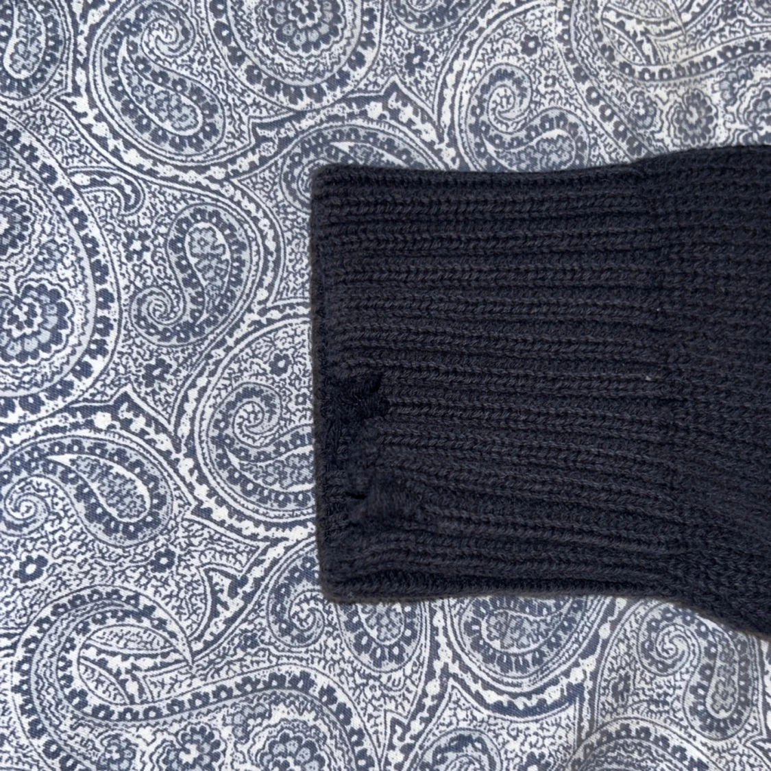 Blå stickad tröja med amerikansk flagga från Gant - 4