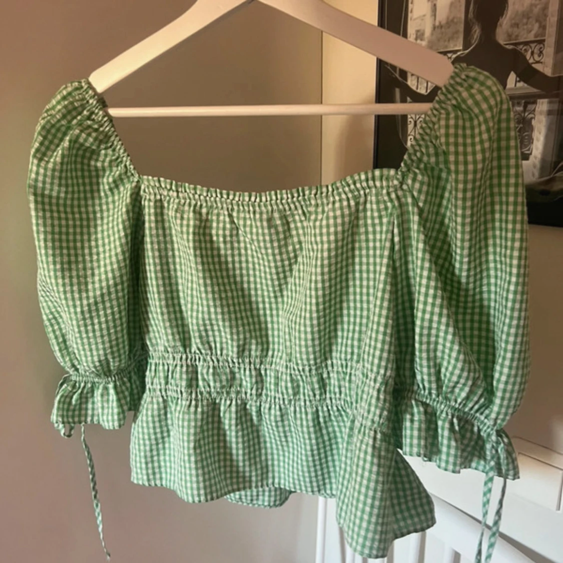 Grön rutig blus från Divided - 1