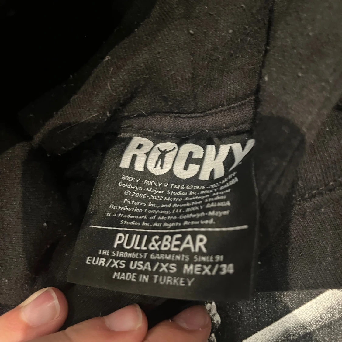 Svart Rocky Balboa hoodie Pull&Bear XS - 3