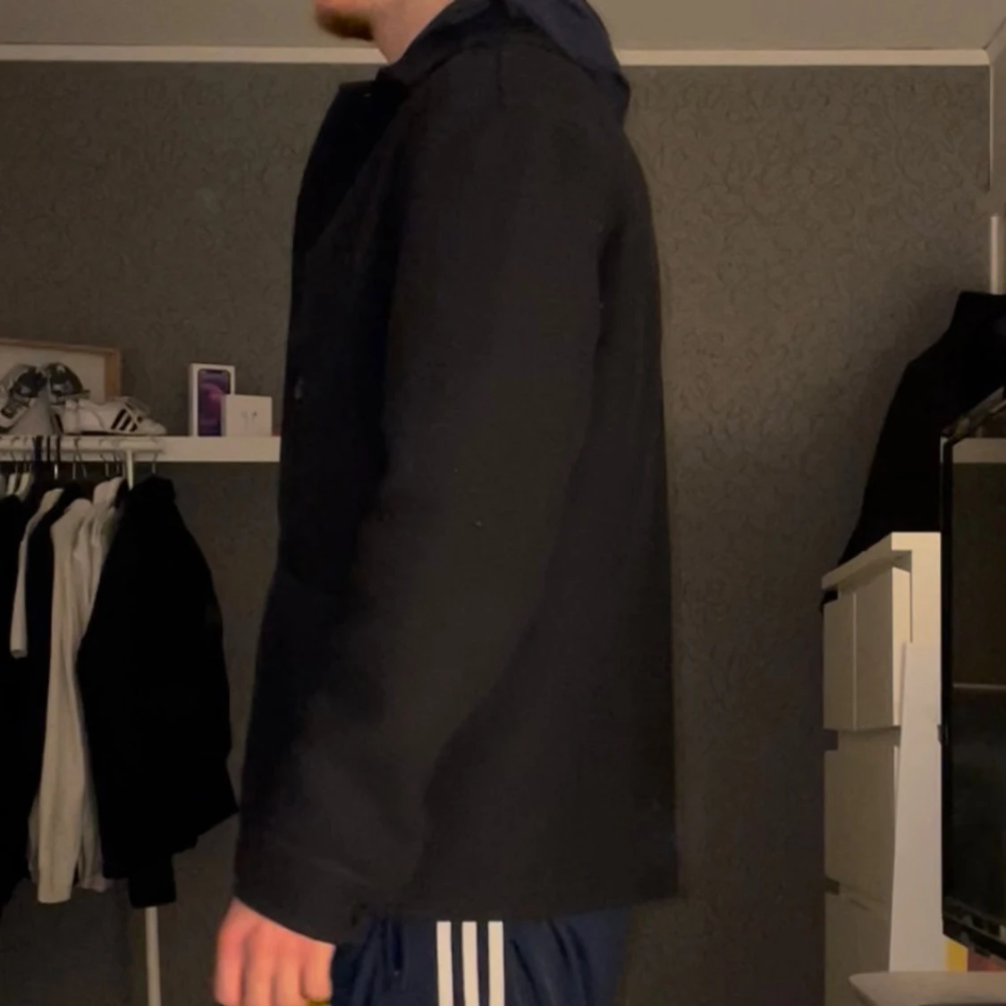 Svart overshirt med knappar - 2