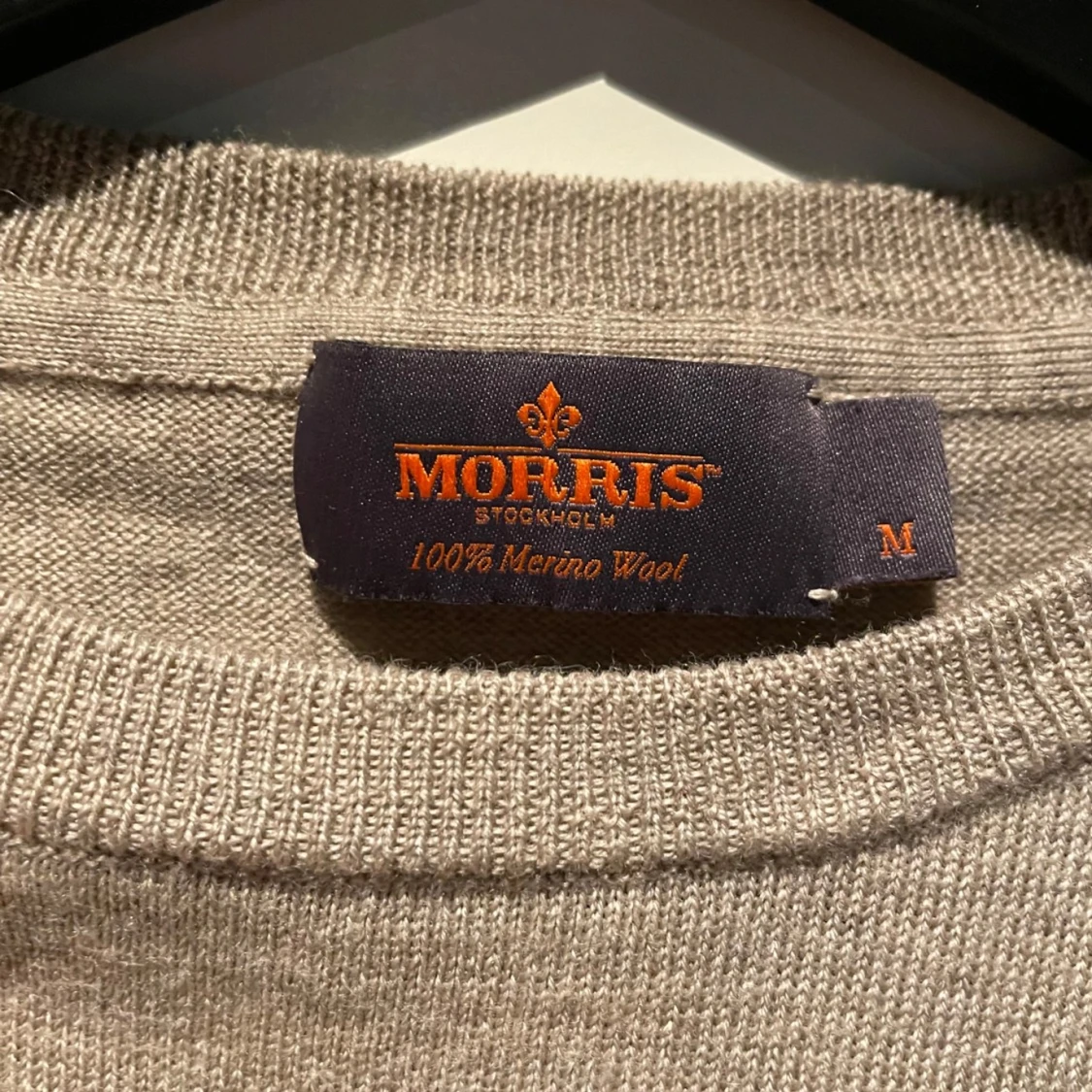 Beige tröja i merinoull från Morris - 3