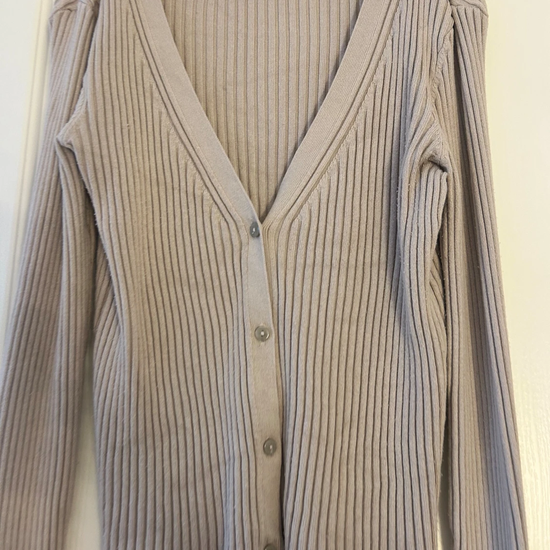 Beige ribbad kofta från H&M💕💕 - 1