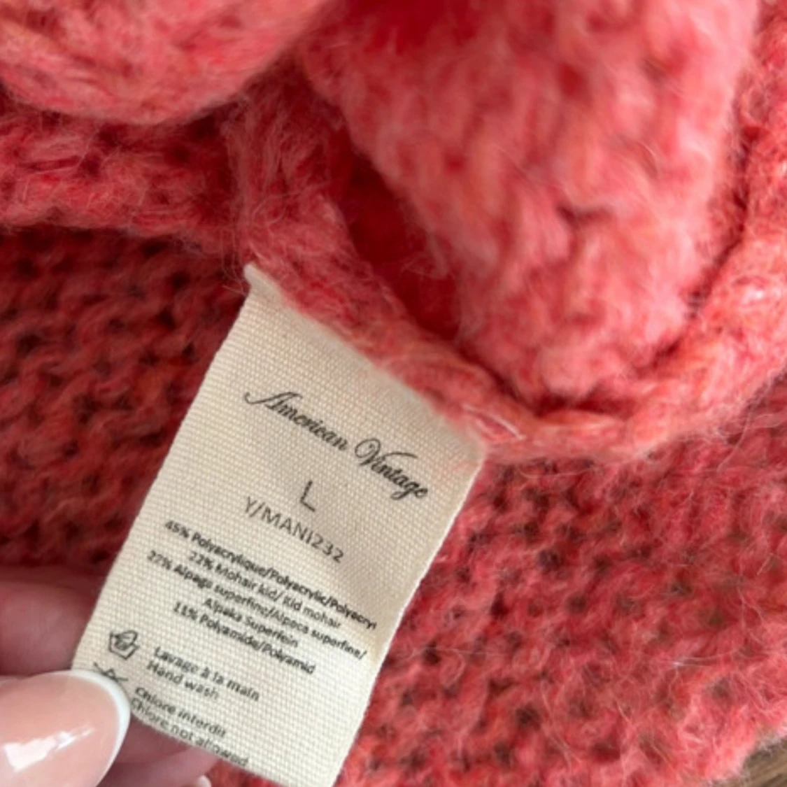 Rosa stickad tröja från American Vintage - 3