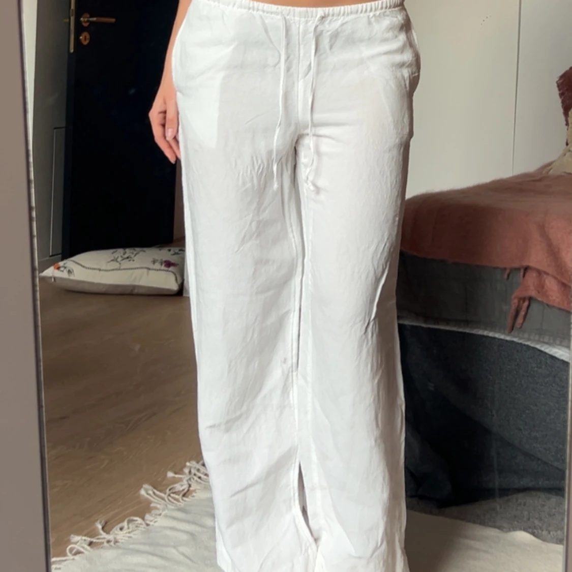 Vita linnebyxor från H&M