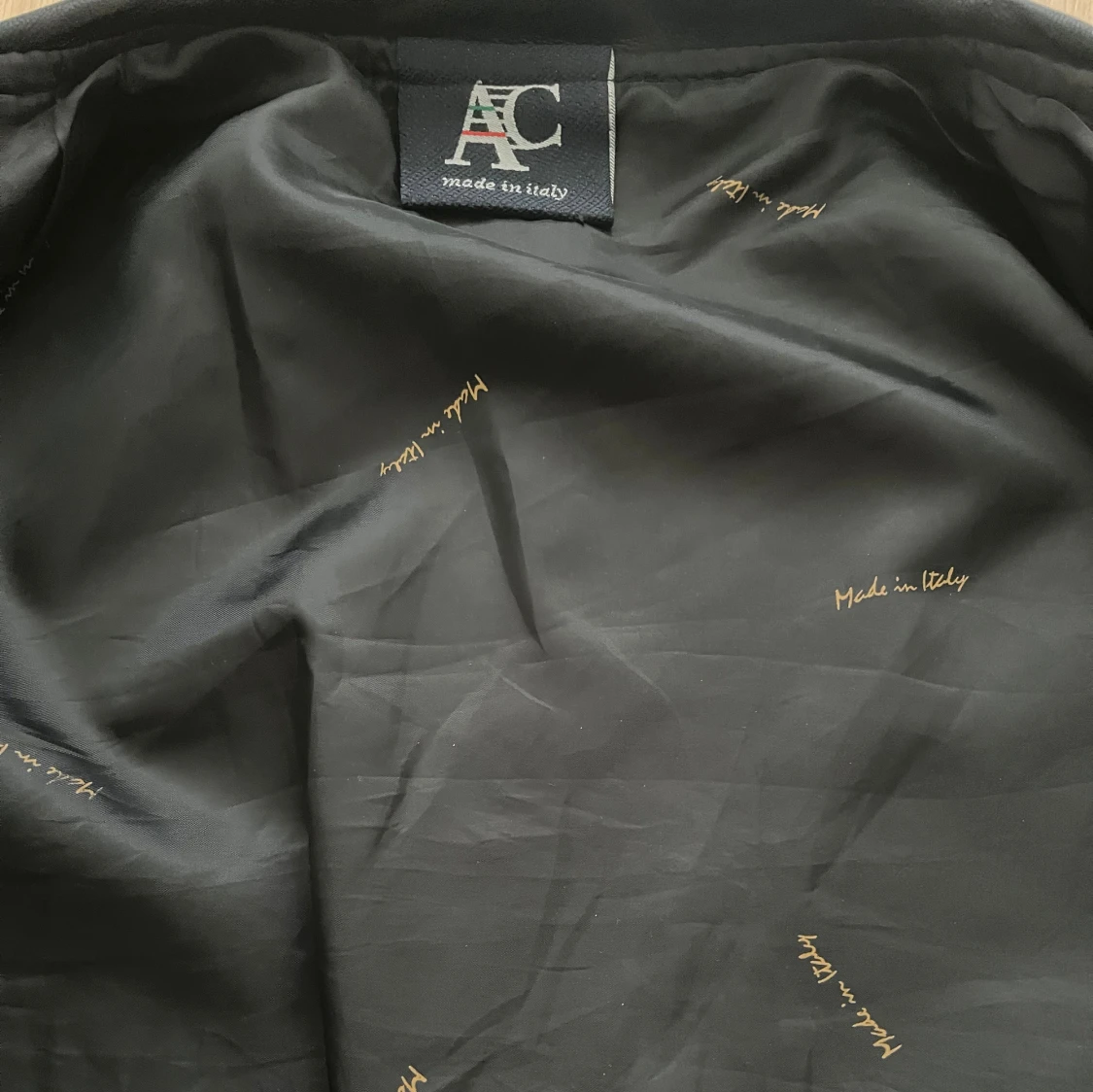 Svart skinnjacka från AC, Made in Italy - 3