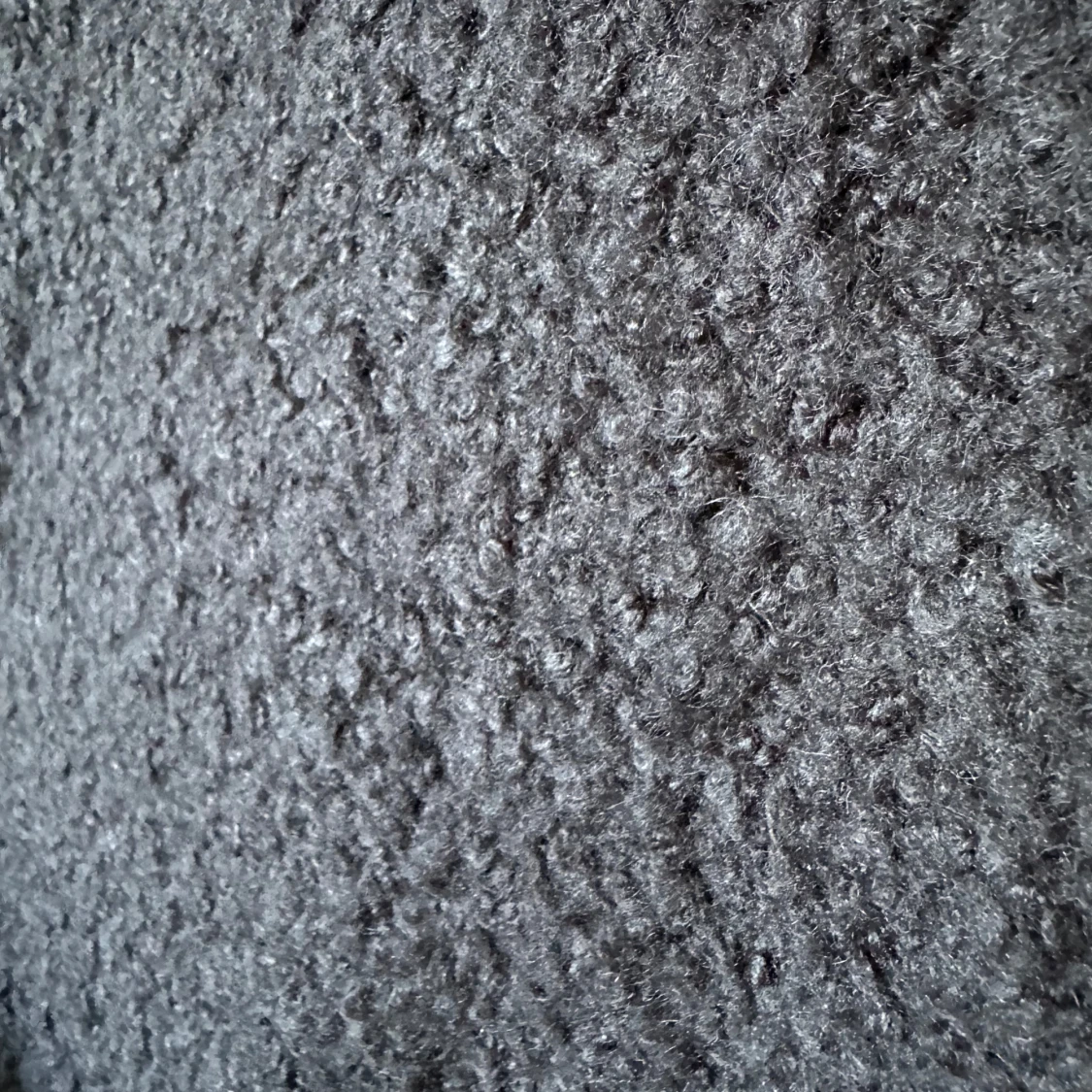 Svart H&M teddyjacka med krage - 2