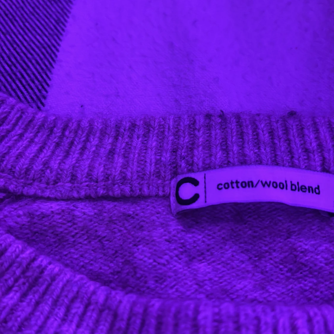 Beige stickad tröja i bomull/ull 2XL - 1