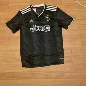 Juventus svart fotbollströja Cuadrado - Juventus svart fotbollströja från Adidas med vita detaljer och tryck. Nummer 11 och Cuadrado på ryggen, Jeep-logga på bröstet samt tre vita ränder på axlarna. Tillverkad i polyester med V-ringad krage och korta ärmar. Perfekt för dig som älskar fotboll och Juventus.