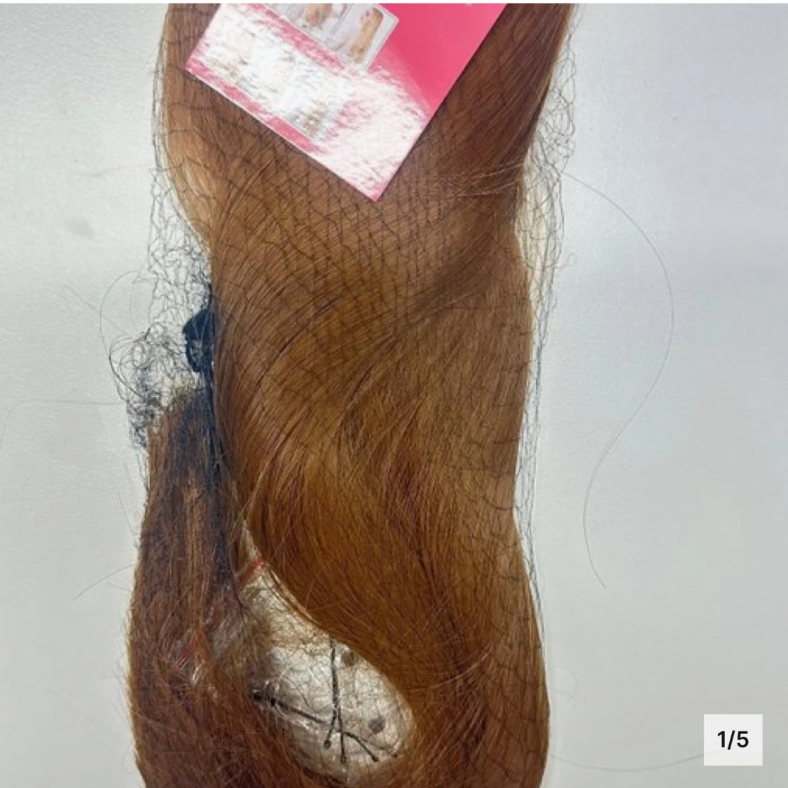 Golden Auburn Straight Halo Hair Extensions 46 cm - 2