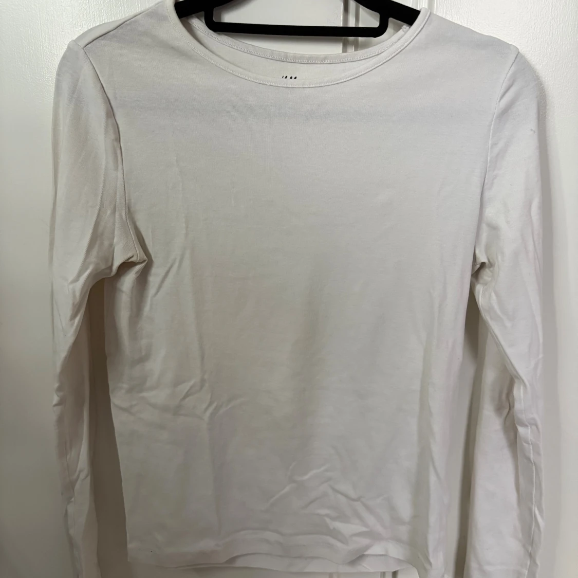 Vit långärmad basic tröja H&M