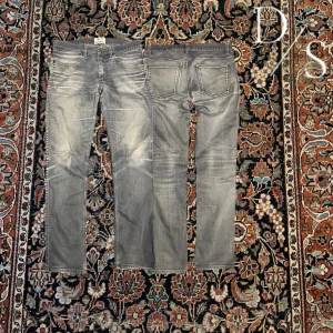 Vinatge grå acne jeans - Helt galet snygga grå acne jeans! Dessa har en magisk tvätt och är modellen Max speed! Bra skick inga konstigheter! Midja:42cm Längd:100cm Benöppning:17cm
