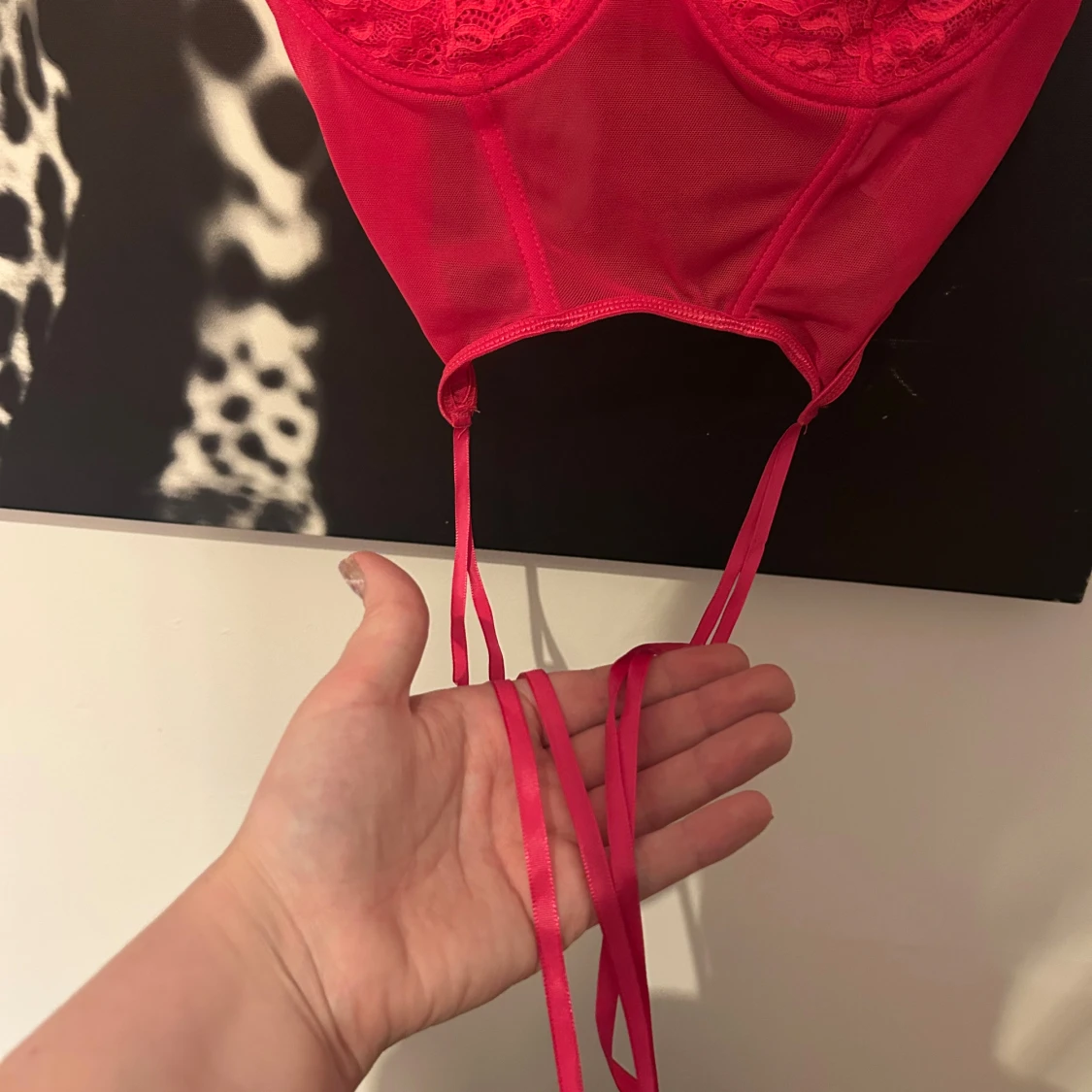 Rosa halv spetskorsett från SHEIN - 1