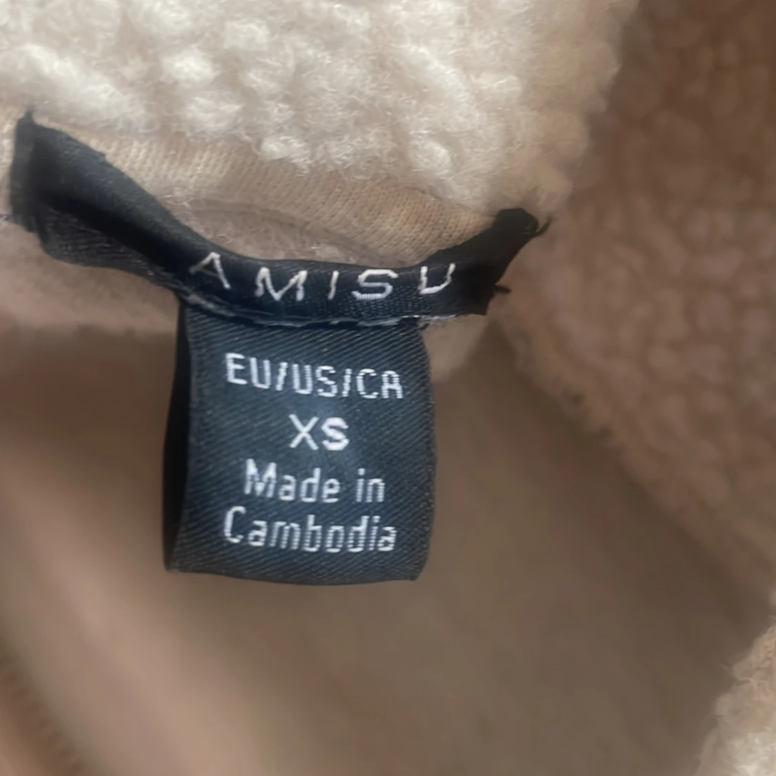 Vit teddyjacka från Amisu XS - 2